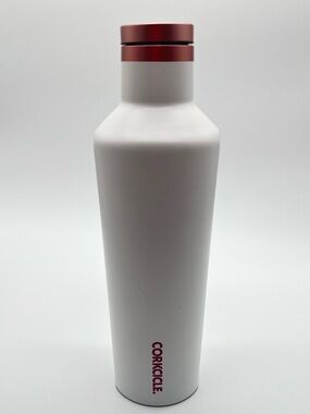 Corkcicle White Bottle with Metallic Rose Cap